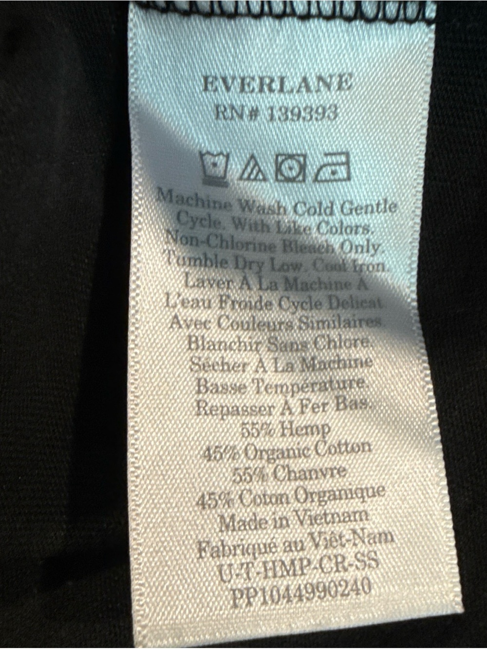 Everlane Black Short Sleeve Crew T-Shirt Unisex E4 - Picture 7 of 7
